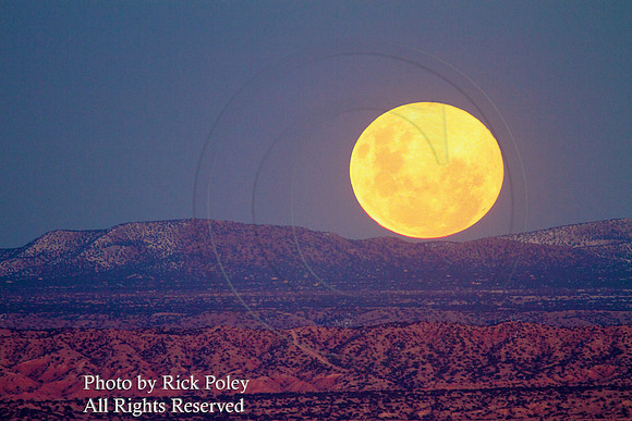 Full Moonrise, Sandia Mountain. NM