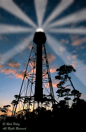 Cape San Blas Lighthouse (circa 1848), FL (Composite Image)