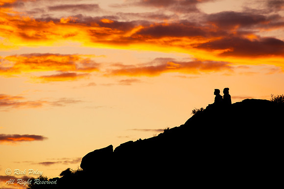 Couple Enjoys Sunset in Arches National Park, UT