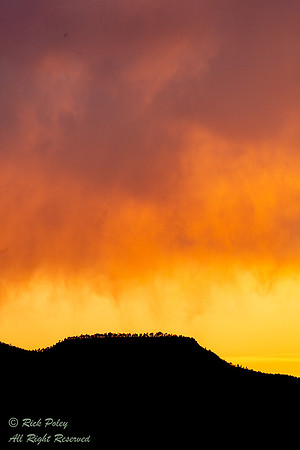 Backlit Veil of Rain at Sunset, Carson National Forest, NM