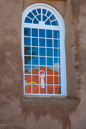Window Reflection San Francisco de Asis Mission Church