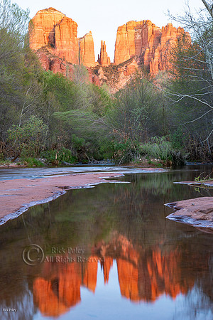 Cathedral Rock Reflection in Oak Creek, Sedona, AZ