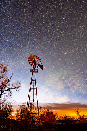 Windmill & Stars at Dawn