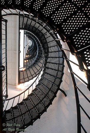 219 Steps to top of 165-ft tall St. Augustine Light Station, FL