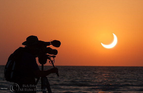 Alter Reality Composite Annular Solar Eclipse and Videographer