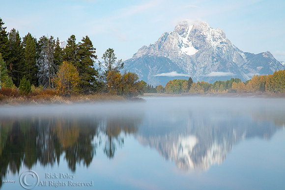 Dawn, Oxbow Bend Snake River & Mt Moran, Grand Teton NP, WY