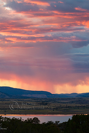 Virga or Walking Rain Over Abiquiu Lake, NM