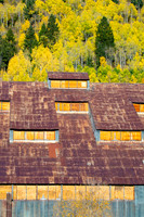 Rusted Corrugated Metal 1920's era Mining Srucyure, Telluride, C