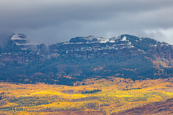 First Autumn Snowfall, Cimarron Range, CO