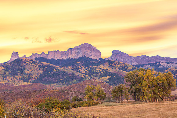 Composite Golden Hour, Courthouse Mountain, Cimarron Range, SanJ