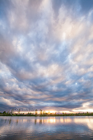 Sunset, St. Vrain State Park, CO;