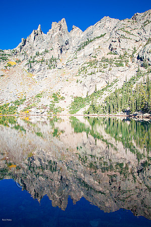 Emerald Lake & Jagged Spires of  Flattop Mountain (El. 12324') &