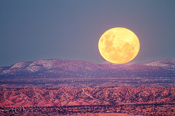 Moonrise Over the Sangre de Cristo Mountains, New Mexico
