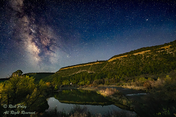 Fishing Pond & Uncompahgre River Under the Stars, CO