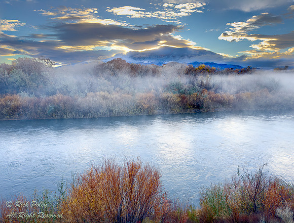 Rising Mist Along the Rio Grande River in Autum, NM