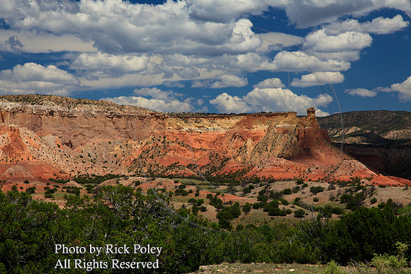 Chimney Rock & Majestic Multihued Cliffs & Redrock Formations at Ghost Ranch