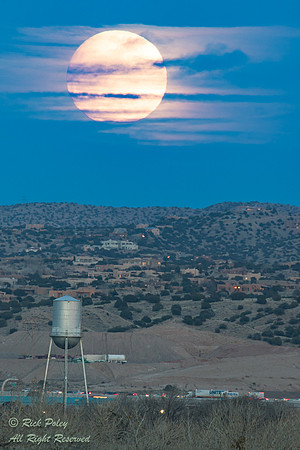 Full Moonrise Over Bernallilo & Placitas, NM