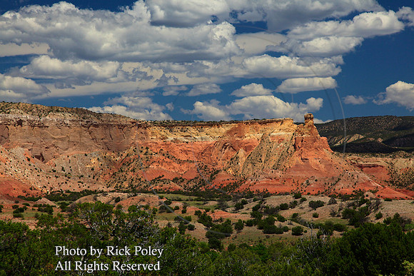 Chimney Rock & Majestic Multihued Cliffs & Redrock Formations at Ghost Ranch