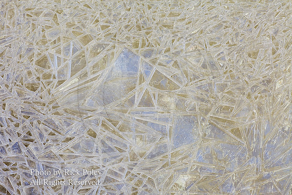 Frozen water and ice crystals
