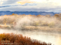 Rising Mist Along the Rio Grande River in Autum, NM