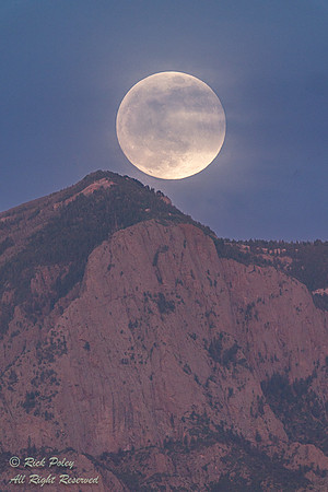Full Moon Rising Over Sandia Peak, NM