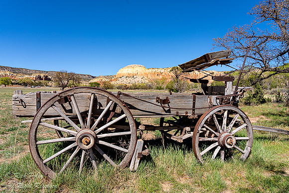 Wooden Wagon, Ghost Ranch, National Natural Landmark, NM