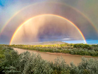 Double Rainbow Over Sandia Mountain (10678 ft (3255 m) & Rio Gra