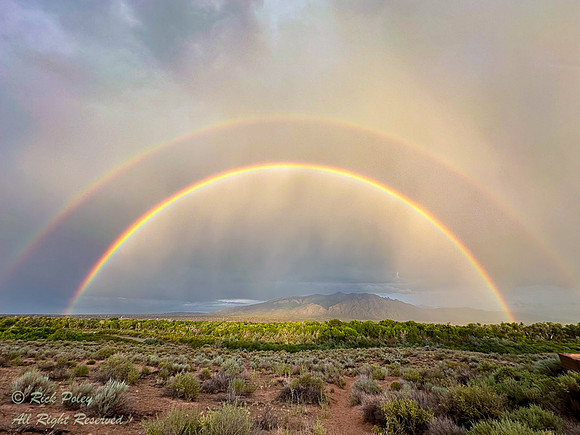 Double Rainbow Over Sandia Mountain (10678 ft (3255 m), NM