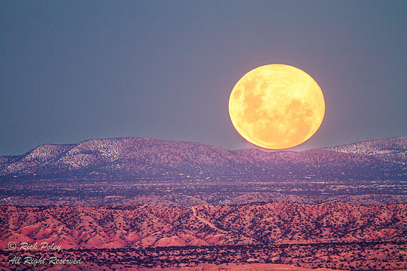 Moonrise Over the Sangre de Cristo Mountains, New Mexico (Compos