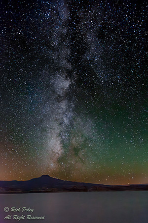 Cerro Pedernal, Abiquiu Lake & Milky Way, NM
